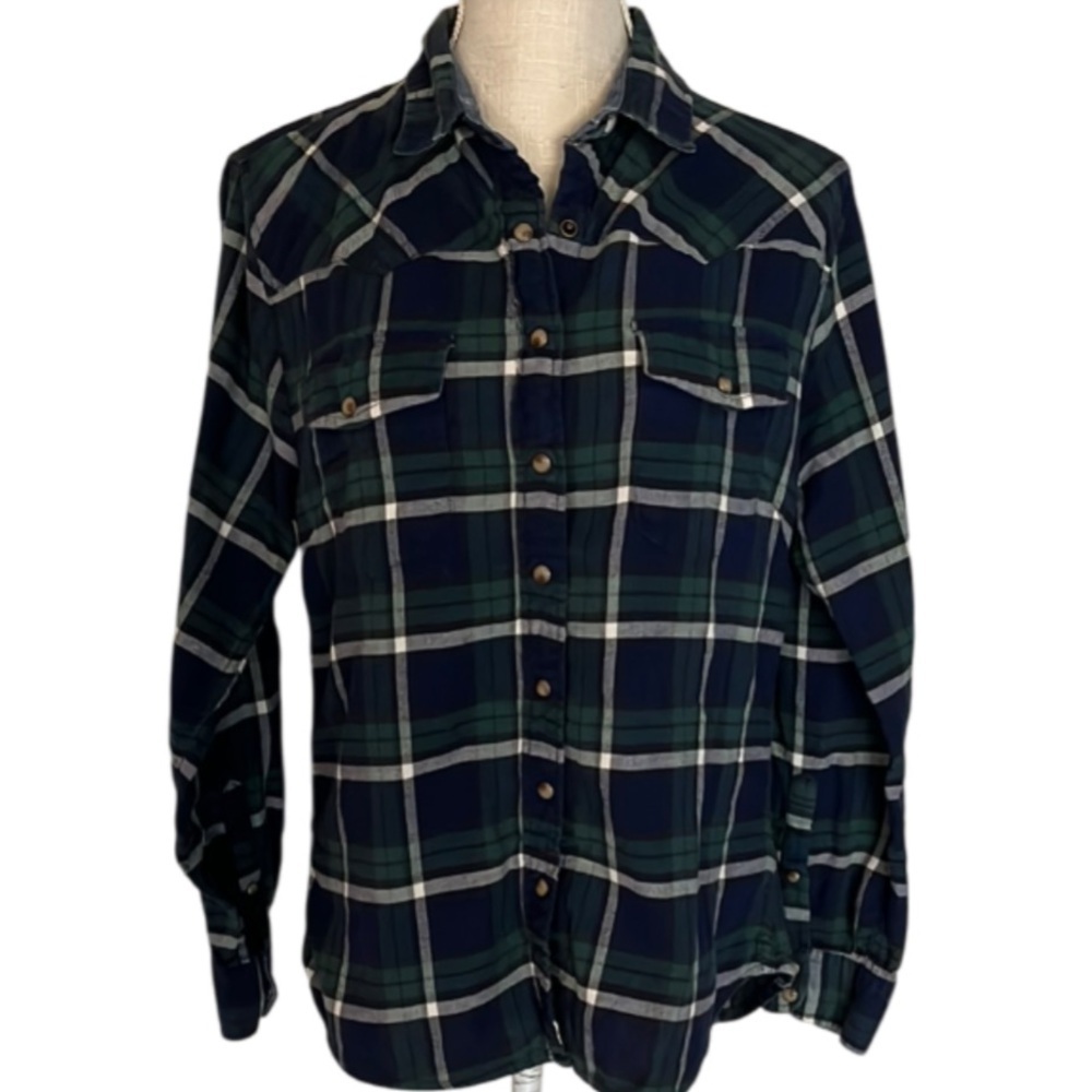Zach’s Girlfriend Flannel Plaid Shirt - Medium